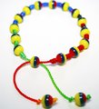 Handmade Tricolor Beaded Bracelet, Colombian Beadwork Jewelry