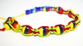 Handmade Tricolor Beaded Bracelet, Colombian Beadwork Jewelry