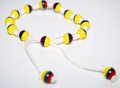 Handmade Tricolor Beaded Bracelet, Colombian Unisex Jewelry