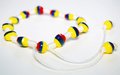 Handmade Tricolor Beaded Bracelet, Colombian Unisex Jewelry