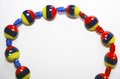 Handmade Tricolor Beaded Bracelet, Colombian Beadwork Jewelry