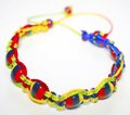 Handmade Tricolor Beaded Bracelet, Colombian Beadwork Jewelry