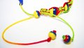 Handmade Tricolor Beaded Bracelet, Colombian Beadwork Jewelry