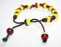 Handmade Tricolor Beaded Bracelet, Colombian Style
