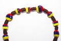 Colombian Beaded Bracelet, Tricolor Handmade Jewelry