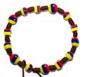 Colombian Beaded Bracelet, Tricolor Handmade Jewelry