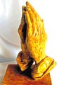 Vintage 90's Exquisite Ceramic Atlantic Mold Sculpture of Praying Hands
