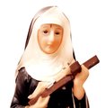 Vintage Saint Rita of Cascia Statue was an Italian Augustinian Nun experienced as a partial stigmata "Patroness of Impossible Causes"