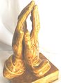 Vintage 90's Exquisite Ceramic Atlantic Mold Sculpture of Praying Hands