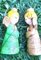 Vintage Japanese Angel Candleholders, Mid Century Christmas Decor (Set of 2)