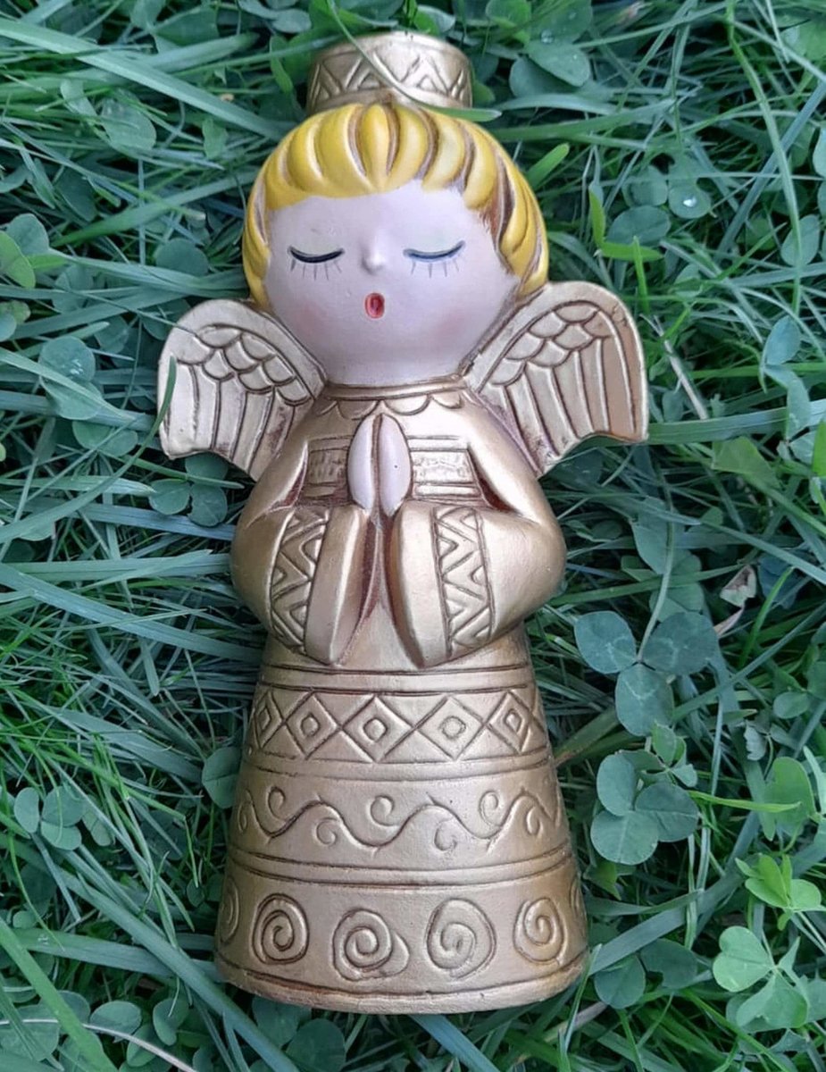Vintage Japanese Angel Candleholders, Mid Century Christmas Decor (Set of 2)