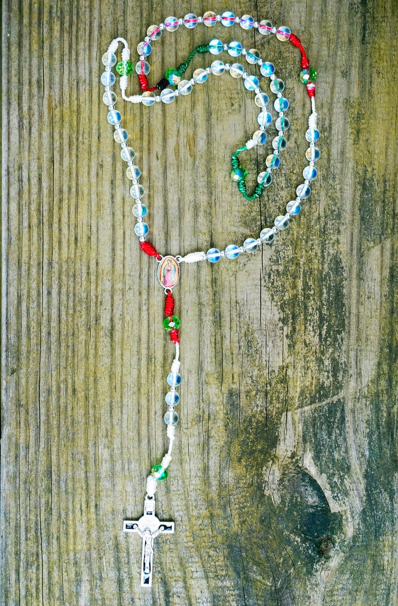 Handmade Virgen Guadalupe Rosary Centerpiece – Catholic Gift