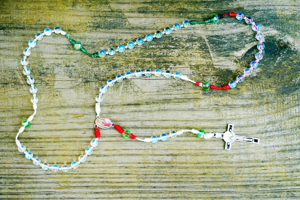 Handmade Virgen Guadalupe Rosary Centerpiece – Catholic Gift