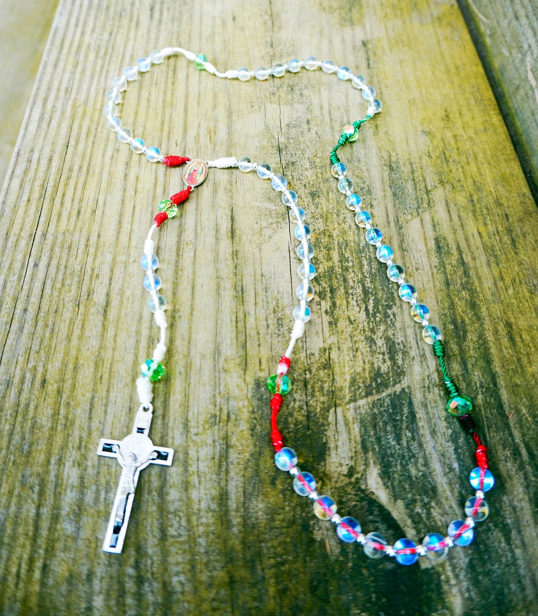Handmade Virgen Guadalupe Rosary Centerpiece – Catholic Gift
