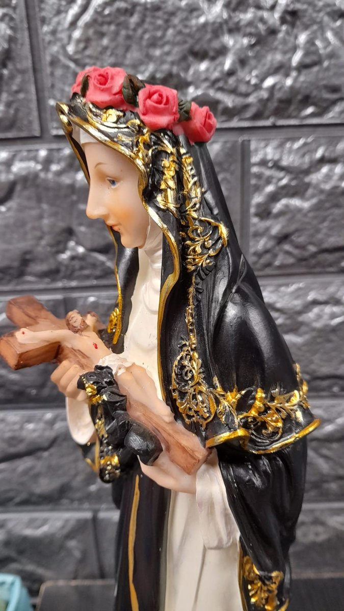 Saint Therese Statue, 13 Inch Resin, Roman Catholic Church