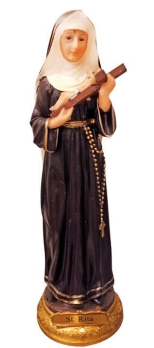 Vintage Saint Rita of Cascia Statue was an Italian Augustinian Nun experienced as a partial stigmata "Patroness of Impossible Causes"
