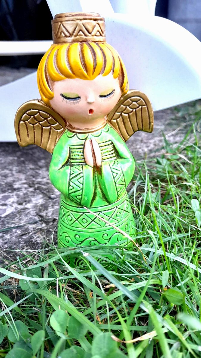 Vintage Japanese Angel Candleholders, Mid Century Christmas Decor (Set of 2)