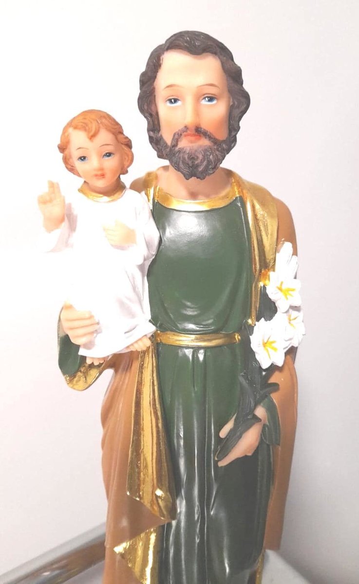 St. Joseph and Child Jesus Figure, Religious Tabletop Statue, Renaissance Collection Home Décor  Style 9 Inch Venerated Catholic Church