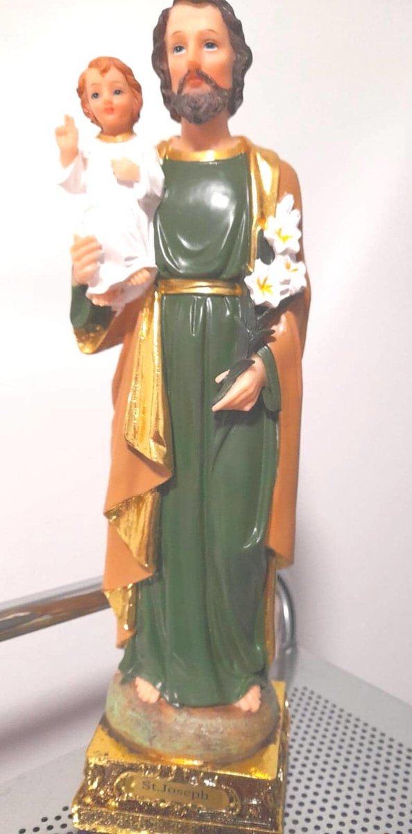 St. Joseph and Child Jesus Figure, Religious Tabletop Statue, Renaissance Collection Home Décor  Style 9 Inch Venerated Catholic Church