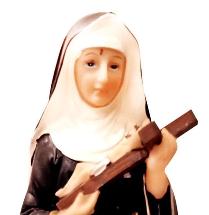 Vintage Saint Rita of Cascia Statue was an Italian Augustinian Nun experienced as a partial stigmata "Patroness of Impossible Causes"