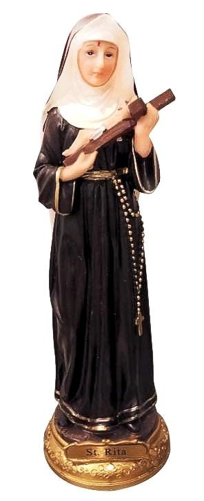 Vintage Saint Rita of Cascia Statue was an Italian Augustinian Nun experienced as a partial stigmata "Patroness of Impossible Causes"