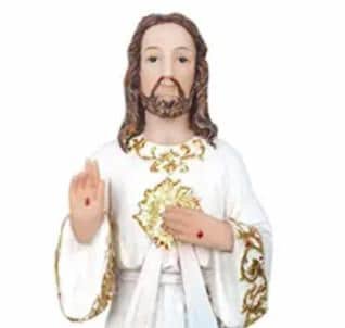 Divine Mercy Jesus Statue 9 Inch Catholic Religious Figurine, Resin Christ Sculpture for Home Altar Decor Spiritual Christian Gifts Prayer