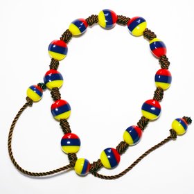 Handmade Tricolor Beaded Bracelet, Colombian Beadwork Jewelry