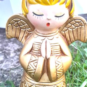 Vintage Japanese Angel Candleholders, Mid Century Christmas Decor (Set of 2)